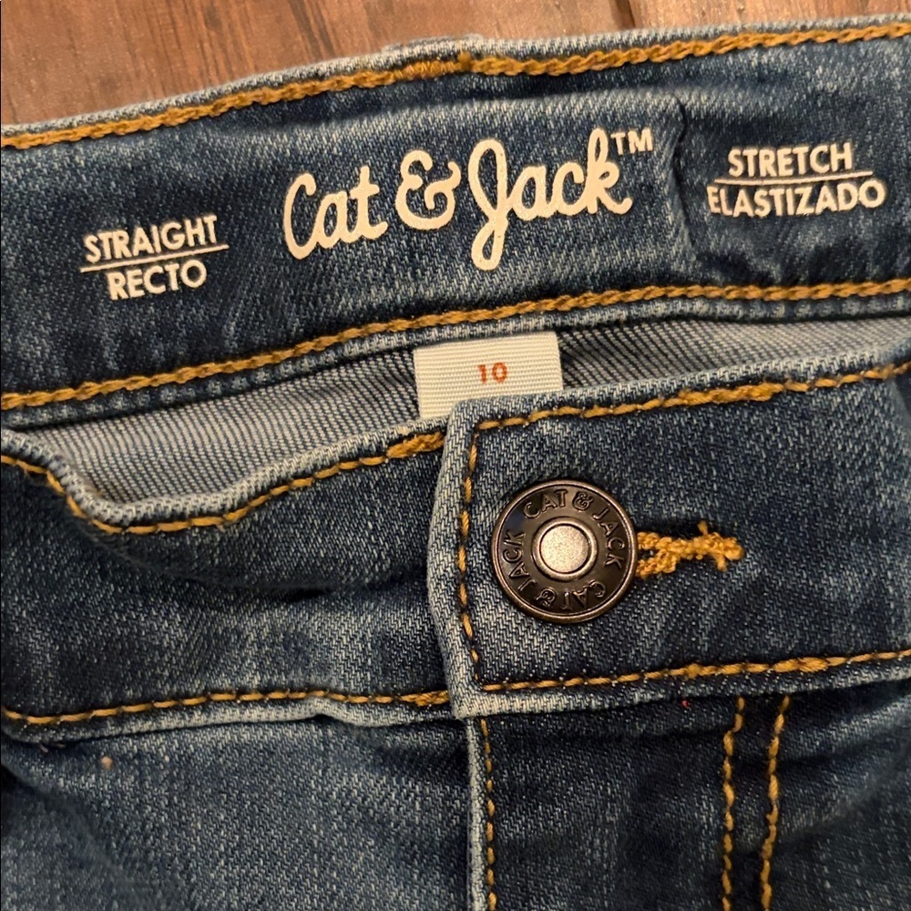Cat & Jack Blue Jeans— Size 10 - Picture 3 of 4